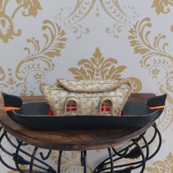 Wood & Fiber Crafted Kumarakom Houseboat – Authentic Kerala Souvenir